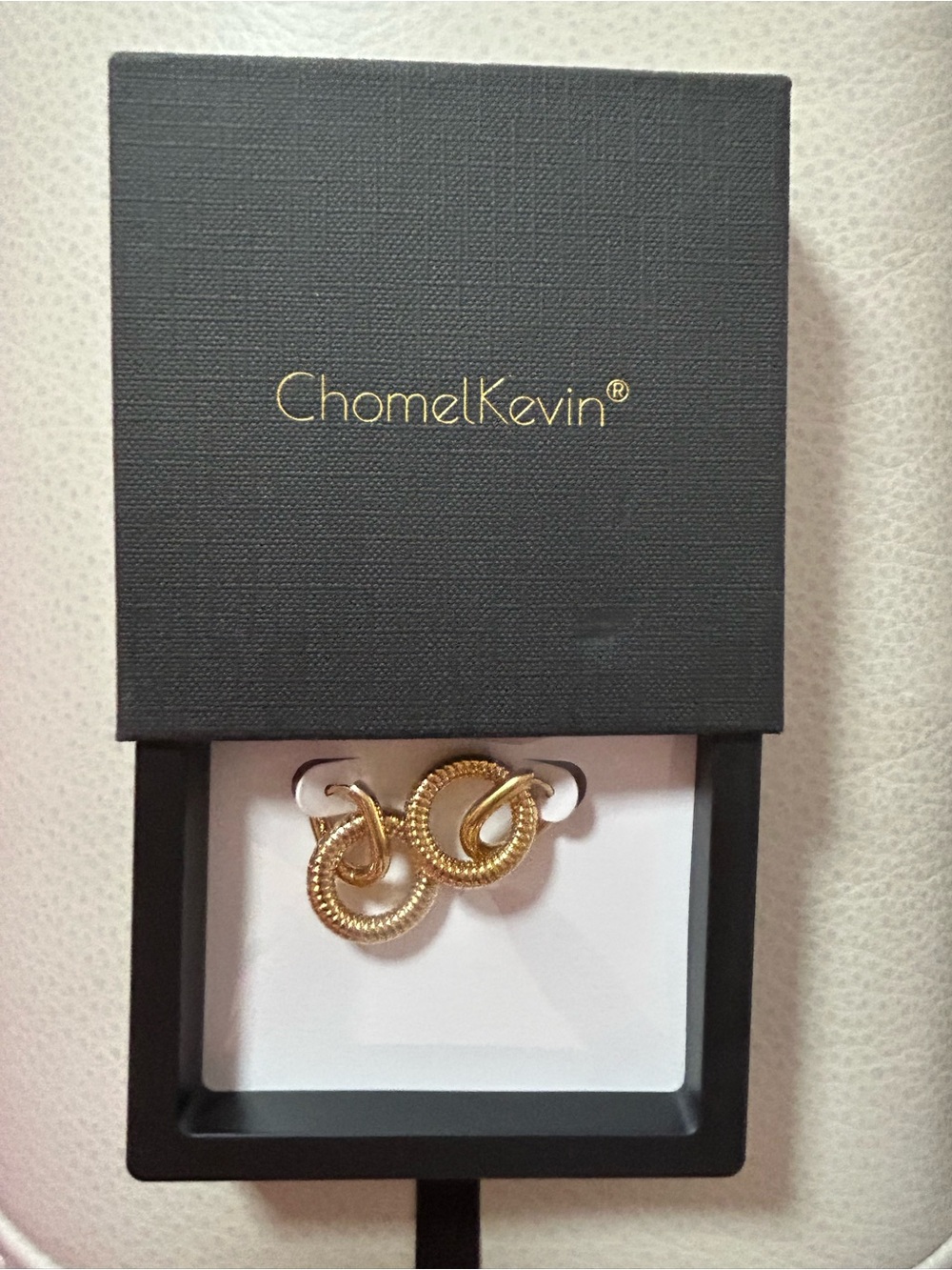 Gold-Tone Rope Knot Hoop Earrings